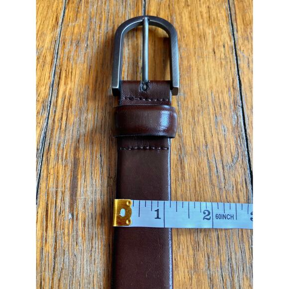 KENNETH COLE New York Dark Brown Leather Belt Mens sz 38 - Picture 7 of 9